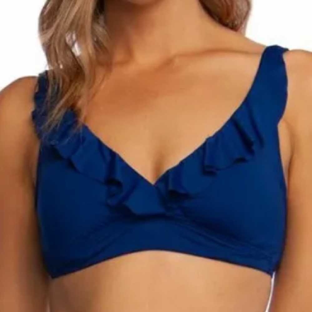 LAUREN Ralph Lauren Ruffled Bikini Swimsuit Top
